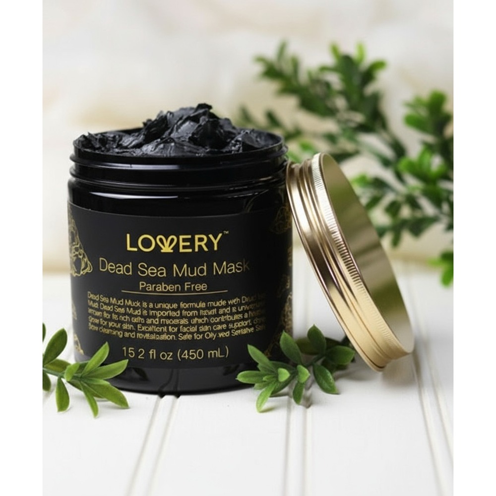 2 Pcs Face Mask Lovery Dead Sea Mud Mask  Vit E, Jojoba Oil, Shea Butter 15.2 oz
